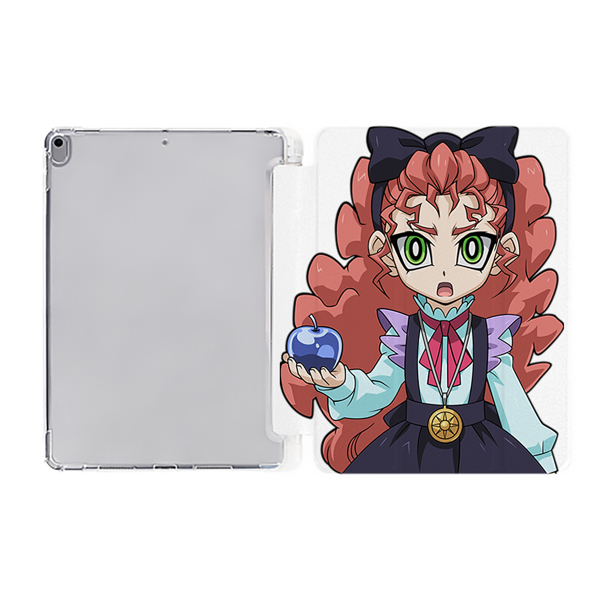 （画像用） 遊☆戯☆王 Yu-Gi-Oh! IPad ケース ペン収納付き 三つ折りスタンド PUレザー×シリコン 対応機種9.5/10.5/10.9インチ
